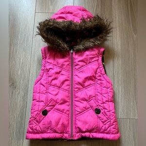Pink little girl vest size 6 reversible